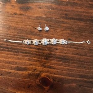 Silver Bracelet and matching earrings